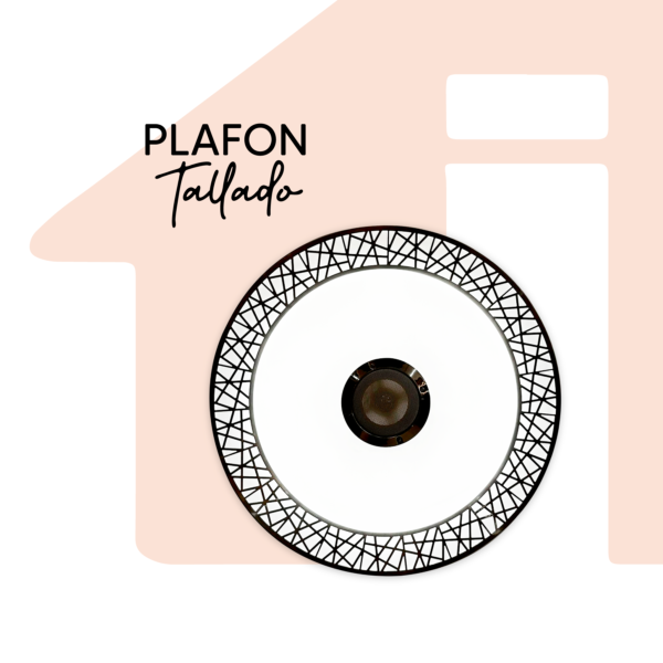 PLAFON LED MUSICAL MULTICOLOR TALLADO 72W