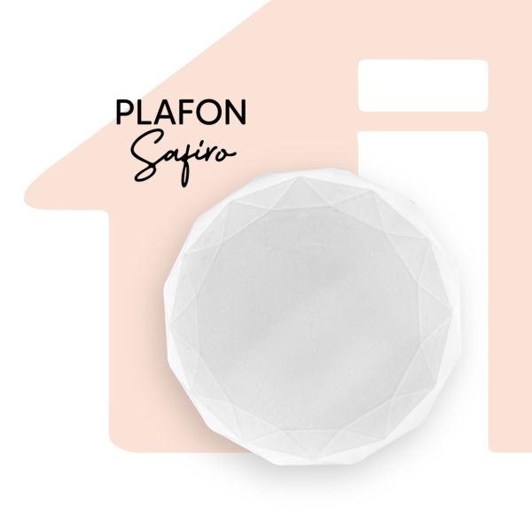 PLAFON LED MUSICAL MULTICOLOR MARTE MOD SAFIRO 54W