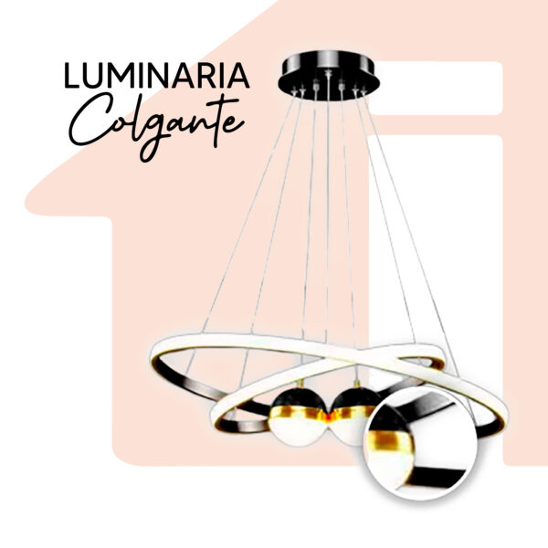 LÁMPARA COLGANTE LED NEGRO