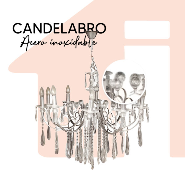CANDELABRO ACERO INOXIDABLE