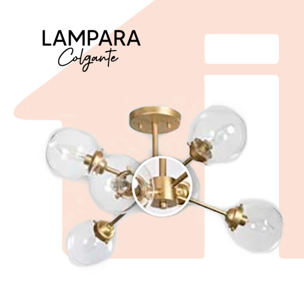 LÁMPARA COLGANTE DORADO
