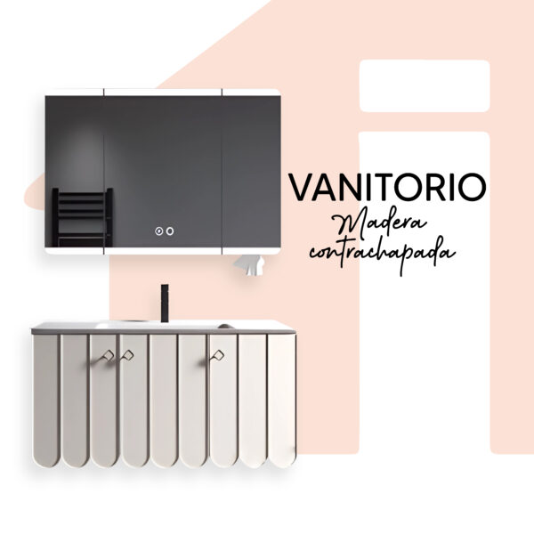 ESPEJO VANITORIO + MUEBLE VANITORIO