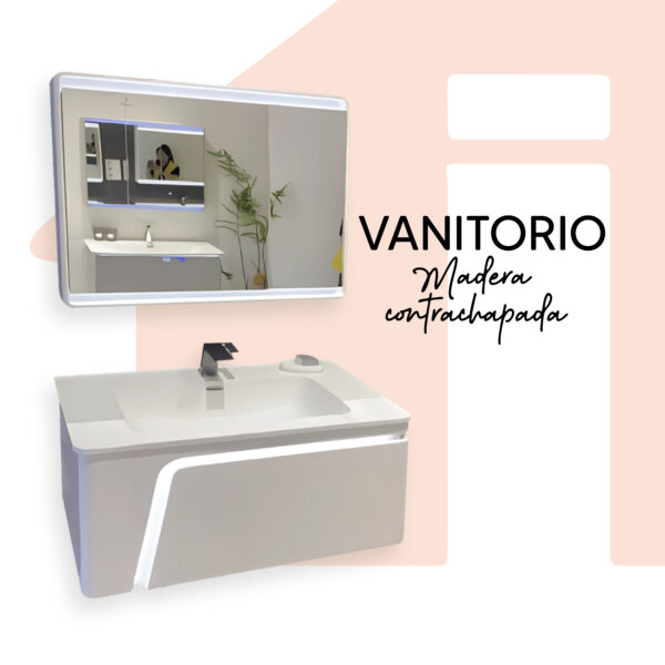 ESPEJO VANITORIO + MUEBLE VANITORIO
