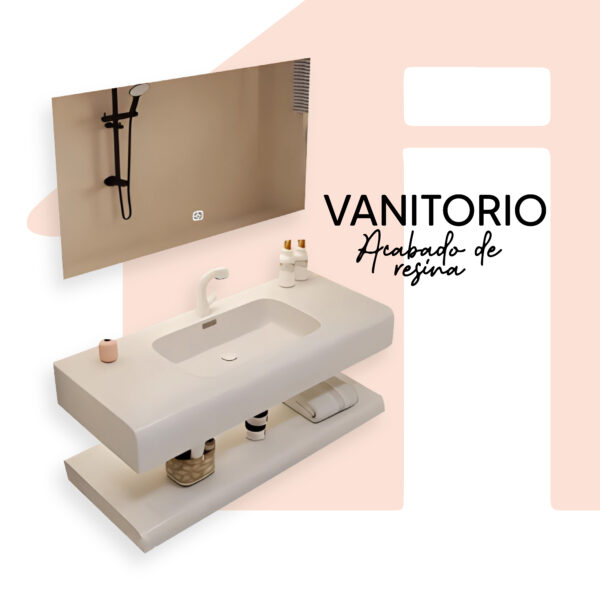 ESPEJO VANITORIO + MUEBLE VANITORIO
