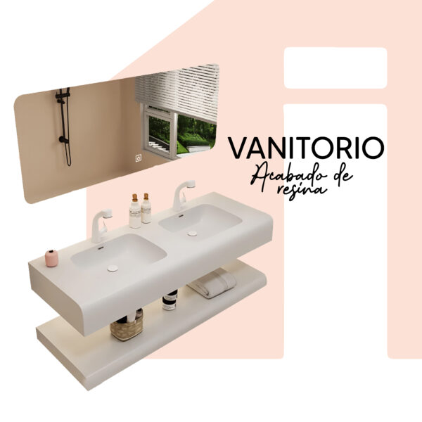 ESPEJO VANITORIO + MUEBLE VANITORIO
