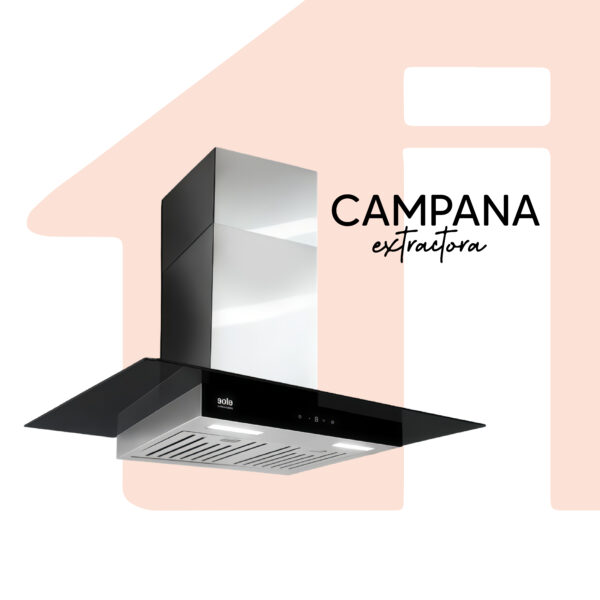 CAMPANA EXTRACTORA PRIME BLACK TURE80COV3