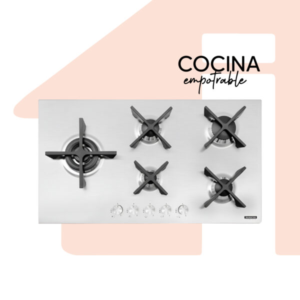 COCINA EMPOTRABLE GAS PENTAFLAT 5 HORNILLAS 94728/104