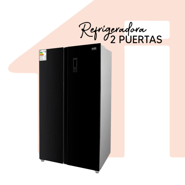 REFRIGERADORA 2 PUERTAS NEGRO LONDON SBS 521L SOLREF0269BG